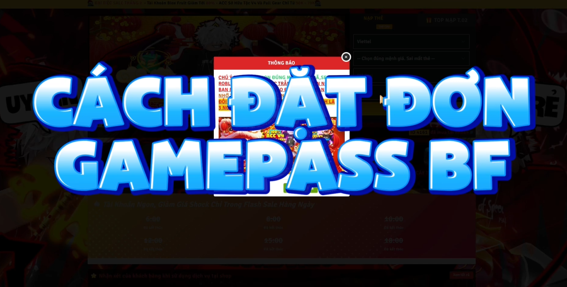 Hướng Dẫn Đặt Gamepass Blox Fruits